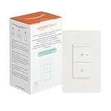 Amazon Basics Smart Fan Control Switch, Single Pole, Works with Alexa Only, 2.4 GHz Wi-Fi, No Hub Required, White