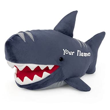 GUND Personalized Maxwell Shark Stuffed Animal 17.5 Inch Large Plush Soft Toy with Custom Name for Kids
