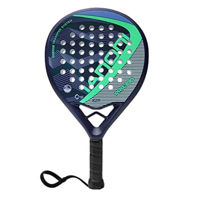 ianoni Paddle Tennis Racket Carbon Fiber Surface with EVA Memory Flex Foam Core POP Padle Racquts (S-PR8300-BLUE)