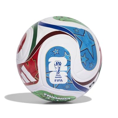 Adidas Unisex-Adult World Cup League Soccer Ball, White/Team Royal Blue/Solar Blue/Power Red, 5