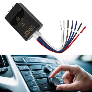 Autokemat Car Audio Speaker Wire to RCA Line Output Converter, 2-Channel High to Low RCA Cables Converter for Adding Amplifier Subwoofer to Stock Stereo