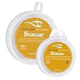 Seaguar Gold Label 100% Fluorocarbon Fishing Line Leader, 8lb Break Strength, 50yds, Clear - 08GL50