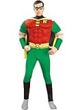 DC Comics Deluxe Muscle Chest Robin Adult Costume, Medium