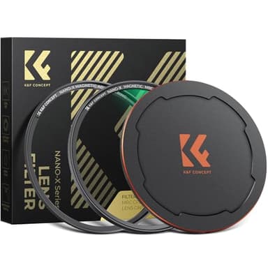 K&F CONCEPT Magnetic 82mm Circular Polarizers Filter (Magnetic Polarizing Filter + Magnetic Basic Ring + Lens Cap) with 28 Multi-Layer Coatings CPL Filter for Camera Lens (Nano-X Series)