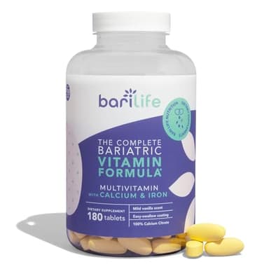 Bari Life Complete Bariatric Multivitamin Non-chewable Tablet w/Calcium Citrate and Iron - 180 Tablets/Bottle