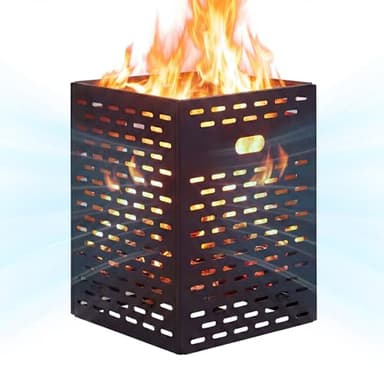 Tangkula Burn Barrel for Outside for Burning Trash, 65 Gallon Ultra Thick Incinerator with Venting Patterns and 4 Cross Braces for Better Airflow, Outdoor Metal Drum Burn Cage for Paper Yard Waste