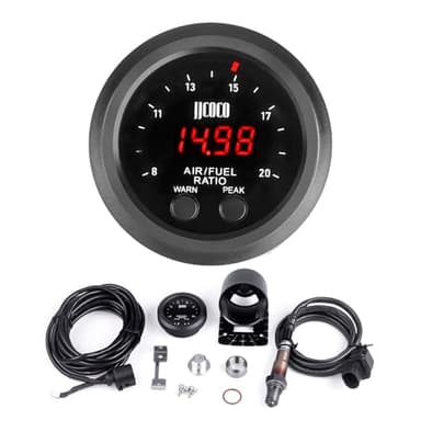 ZHSYMX Universal Digital Wideband Air/Fuel Ratio AFR Gauge - 2-1/16"(52mm) - Wideband UEGO AFR O2 Oxygen Sensor Controller Gauge