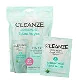Cleanze Antibacterial Hand Sanitizing Individual Hand Wipe Packets, 50 Unscented Disinfecting Hand Sanitizer Wipes with Aloe for Travel, Kills 99.9% of Germs