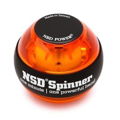 NSD Essential Crystal Spinner Gyro Ball | Grip Strengthener for Forearms, Wrist & Hands | String Start Design, Up to 18,000 RPM | Portable Wrist Trainer & Workout Equipment | Ideal for Desk Workers, Athletes & Musicians