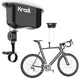 Kradl - Ceiling Mount Bike Lift and Rack. Bicycle Storage Hoist Without Electricity, Clumsy Ropes or Pulleys. 25 Pound Capacity.