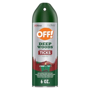 Off! Deep Woods Insect Repellent Aerosol, Bug Spray with Long Lasting Protection from Ticks and Listed Bugs, 6 Ounce (Pack of 1)