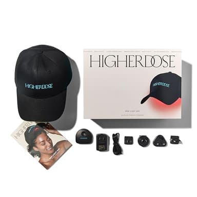 HigherDOSE Red Light Therapy Hat for Hair Growth - Reduce Hair Loss & Shedding - Targeted Infrared Red Light Therapy to Support Scalp Health