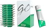 Opalescence GO 15% (10 Treatments) Original Prefilled Teeth Whitening Trays w/Travel Whitening Toothpaste 1.0 Oz. Hydrogen Peroxide - Cool Mint - Made by Ultradent.