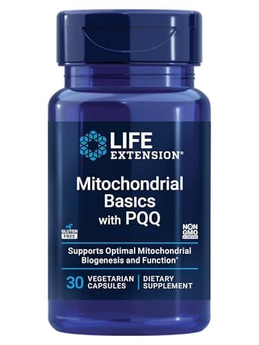 Life Extension Mitochondrial Basics with PQQ, L-Taurine, R-lipoic Acid, foundational Supplement for Cellular Energy Production, Brain and Heart Health, Gluten-Free, Non-GMO, Vegetarian, 30 Capsules