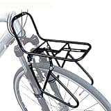 Bicycle Front Rack, Bike Luggage Touring Carrier Racks 15KG Capacity Mountain Bike Pannier Rack Cycling Equipment Stand Footstock for Cargo Luggage Picnic Carrier Rack,Black 2