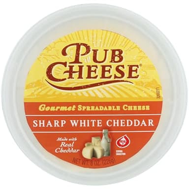 Pub Cheese, Spread White Cheddar, 8 Ounce