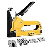 Upholstery Staple Gun Heavy Duty, YEAHOME 4-in-1 Stapler Gun with 4000 Staples, Manual Brad Nailer Power Adjustment Stapler Gun for Wood, Crafts, Carpentry, Decoration DIY