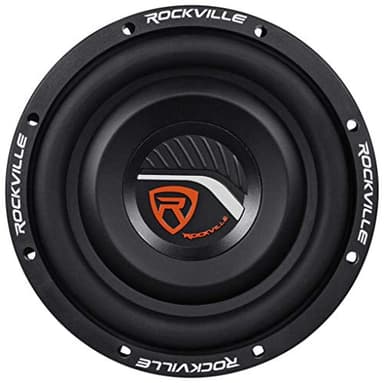 Rockville W8T4-S4 8" 1000W Peak Car Subwoofer 4-Ohm, Shallow Mount, High-Excursion Cone, Durable Build, for Compact Car Audio Systems