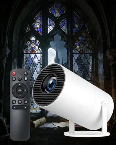 Fake Window Projector – Window Projector, Mini Projector with Wifi and Bluetooth, 4k Projector, Auto Keystone, Low Latency & 180° Rotation Projector for Bedroom