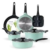 CAROTE Pots and Pans Set,Nonstick Cookware set, Induction Cookware, Non Stick Kitchen Cooking Set, with Frying Pans Set,Egg Pan