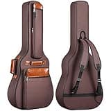 CAHAYA Guitar Bag 40 41 42 In 6 Pockets Guitar Case Water Resistent Oxford Cloth 0.5 In Extra Thick Sponge Padded for Acoustic Classical Guitar with Anti-theft Pocket CY0150