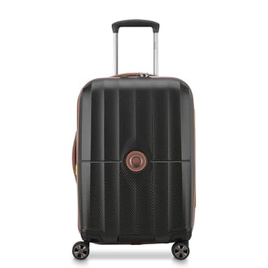 DELSEY PARIS Carrousel Hardside Expandable Luggage with Spinner Wheels, Black, Carry-on 21 Inch