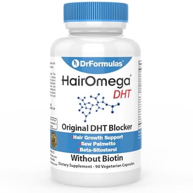 DrFormulas Original DHT Blocker Without Biotin | Hair Growth Supplement Pills for Women and Men, 45 Day Supply