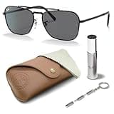 Ray-Ban RB3636 New Caravan Square Shape Sunglasses for Men and Women- Timeless Classic Sun Glasses with Modern Elegance - Premium UV Protection & Classic Lenses - Designer Men's and Women's Sunglasses