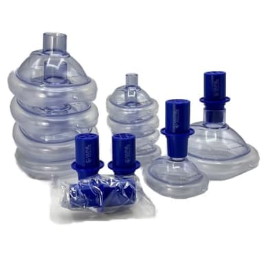 WNL Products 5000TMV-COMBO Adult/Child & Infant CPR Practi-MASK & Valve Combo Pack, 5 Adult/Child, 5 Infant Masks, and 5 CPR Training Valves