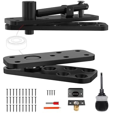 JEXIFY Hidden Door Hinge with Dual-Bearing Design for Silent Operation, 573 LB/260KG Heavy Duty Conceal Hinges, 360° Rotation Pivot Hinge for Secret Doors (1PC) – Patented Noise-Reduction Technology