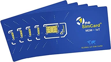 OneSimCard IoT Global SIM Card Starter Kit - 5 SIMs with 100MB Test Data, IoT Service in 200+ Countries - Data & SMS, Private APN, VPN & Static IP Addresses