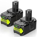 ANTRobut 2Packs 8.0Ah Battery Compatible with Ryobi 18v Battery P108 P102 P103 P104 P105 P107 P109 P122 P145 Replacement 18 Volt ryobi Battery