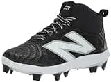 New Balance Men's FuelCell 4040 V7 Mid-Molded Baseball Shoe, Black/Optic White, 10.5