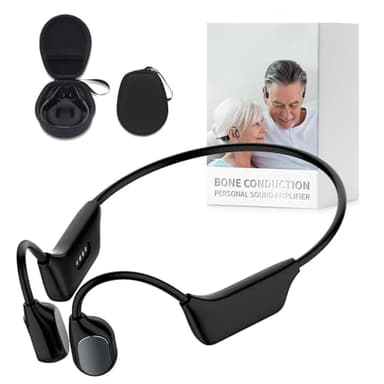 Bone Conduction Smart Hearing Aid Bluetooth Earphones, Bone Conduction Personal Wireless Headphones - Ultra Lightweight 22g, Up to 10-Hour Battery, Open-Ear Hearing Aids for Seniors