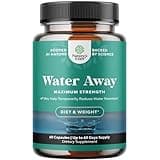 Water Away Supplement for Fast Bloating and Swelling Relief Pure Natural Diuretic Pills Reduce Water Retention Support Weight Loss Boost Energy Levels
