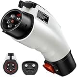 Zanch Tesla to J1772 Adapter, [Military-Grade Quality], Designed for J1772/CCS1 EVs, Max 60A & 250V AC, Compatible with Level 2 Tesla Wall Connector, Mobile Connector, Destination Station - White