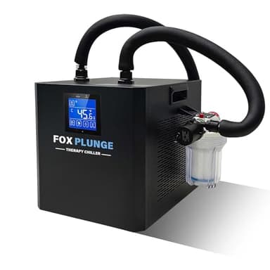 FOXPLUNGE Cold Plunge Chiller 1/2HP - 132 Gallons Water Chiller for Ice Bath Tubs with 2 Water Pumps, Filter & Hose, Remote Control, Quiet Cooling System for Home Muscle Recovery Use