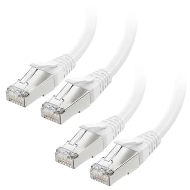 Cable Matters [Cat8 Certified] 2-Pack 40Gbps Shielded Cat 8 Ethernet Cable - 5ft, 2000Mhz Category 8 Ethernet Cord, Cat8 Cable for Gaming, White