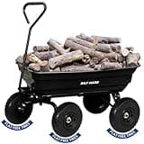 BILT HARD Poly Garden Dump Cart 600 lbs with No Flat Tires, Quick Release, 4 Cu Ft Dump Wagon Heavy Duty for Yard, Outdoor