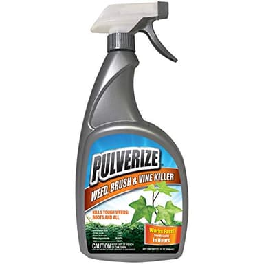 Messina Wildlife Pulverize PWBV-U-032 Weed, Brush & Vine Killer Spray - Fast Acting, Non-Staining Weed and Crabgrass Killer - 32 Ounce Trigger Spray Bottle