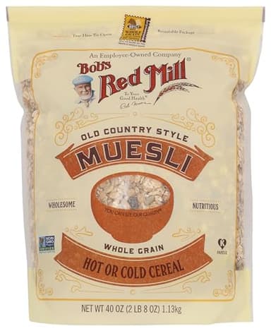 Bob's Red Mill Old Country Style Muesli, 40oz (Pack of 1) - Non GMO, Whole Grain, Vegan, Kosher