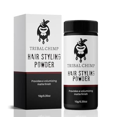 Tribal Chimp Hair Styling Powder for Men & Women – Hair Volumizer & Texture Powder for All Hair Types with Matte Finish – 24H Invisible Hold, Adds Volume & Texture, Non-Sticky and Smells Great – 10g