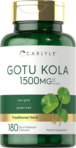 Carlyle Gotu Kola Capsules | 180 Count | Non-GMO, Gluten Free | Traditional Herb Extract