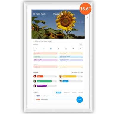 ApoloSign Digital Calendar: Electronic Calendar, Smart Touchscreen Interactive Display for Chore Chart, Family Schedules Planner, Supports All Apps via Google Play (White, 15.6-inch)