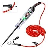 Anyongora Test Light Automotive 5-90V Digital LED Light Tester with Voltage Display, Extended Spring Wire & Stainless Steel Probe, Circuit Tester for Car, RV, and Fuse Diagnostics (5-90V)