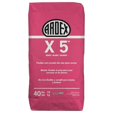Ardex X 5 Flexible and Versatile Tile & Stone Thin-set Mortar (White) 40 Lb Bag