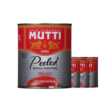 Mutti Whole Peeled Tomatoes (Pelati), 28 oz. | 6 Pack | Italy’s #1 Brand of Tomatoes | Fresh Taste for Cooking | Canned Tomatoes | Vegan Friendly & Gluten Free | No Additives or Preservatives