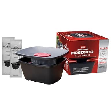 Ortho Home Defense Mosquito Kill and Prevent, Controls Mosquitoes and Larvae, Silent, Easy-to-Use, Protects up to 4,300 sq. ft., 1 Mosquito Station and 2 Bands for 2 Months Protection