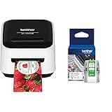Brother VC-500W Versatile Compact Color Label and Photo Printer with Wireless Networking Genuine CZ-1002 Continuous Length ½” (0.5”) 12mm Wide x 16.4 ft. (5 m) Long