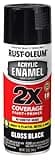 Rust-Oleum 271903 Acrylic Enamel 2X Spray Paint, 12 oz, Gloss Black